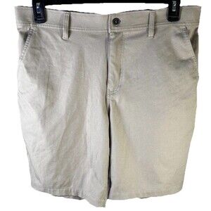 32 Degrees Cool Shorts Mens Size 34 Khaki Pockets Mesh Stretch Zip Pocket Bag
